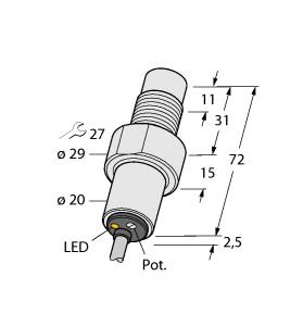 TURCK 2503550 / BC5-S185-AN4X Capacitive Sensors