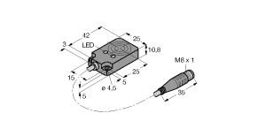 TURCK 2620113 / BC8-Q10-RN6X2-0.15-SSFP3/S90 Capacitive Sensors