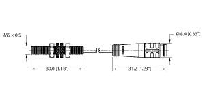 TURCK 1003291 / BI1-EG05-Y1-0.2-PSG3 Inductive Sensors