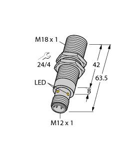TURCK 4614725 / BI10-EG18FM-AP6X-H1141 Inductive Sensors