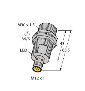TURCK 4614649 / BI10-EG30F-AG6X-H1141 Inductive Sensors