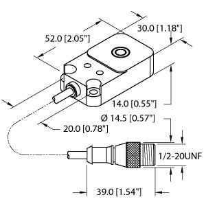 TURCK 4256289 / BI10-Q14-ADZ32X2-0.2-SB3T Inductive Sensors