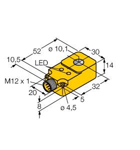 TURCK 1407100 / BI10R-Q14-AP6X2-H1141 Inductive Sensors