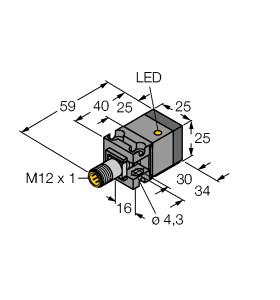TURCK 1625631 / BI10U-CA25-AP6X2-H1141 Inductive Sensors