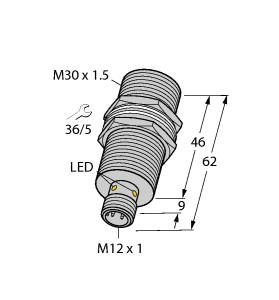 TURCK 1636291 / BI10U-MT30-AP6X2-H1141/S1589 Inductive Sensors