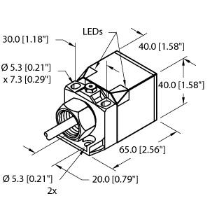 TURCK 1335090 / BI15-CK40-AZ3X2/S531 W/BS 2.1 Inductive Sensors