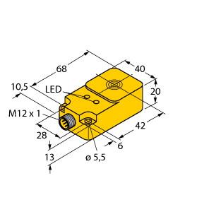 TURCK 1608305 / BI15-Q20-AP6X2-H1141 Inductive Sensors