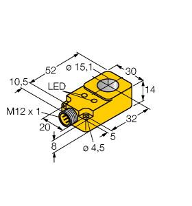 TURCK 1407200 / BI15R-Q14-AP6X2-H1141 Inductive Sensors