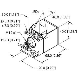 TURCK 1625690 / BI15U-CK40-AN6X2-H1141 W/BS 2.1 Inductive Sensors