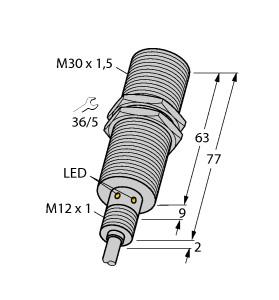 TURCK 1636754 / BI15U-EM30E-AP6X/S90 7M Inductive Sensors