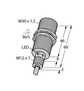 TURCK 1636746 / BI15U-EM30WD-AP6X 7M Inductive Sensors