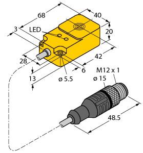 TURCK 1608690 / BI15U-Q20-VP6X2-0.2-RS4.4T Inductive Sensors