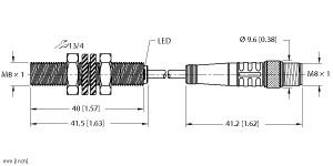 TURCK 4602298 / BI1.5-EG08-AP6X-0.2-PSG3M Inductive Sensors