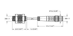 TURCK 1003692 / BI1.5-EG08K-Y1-0.2-PSG3M Inductive Sensors
