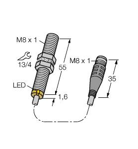 TURCK 4701196 / BI1.5-G08-AN7X-0.2-PSG3M Inductive Sensors