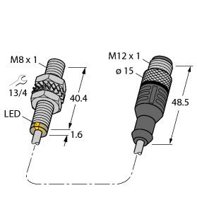 TURCK 4600592 / BI1.5U-EG08-AP6X-0.2-RS4T Inductive Sensors