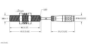 TURCK 4602189 / BI2-EG08-AN6X-0.2-PSG3 Inductive Sensors