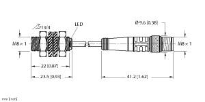 TURCK 46694000 / BI2-EG08K-AP6X-0.3-PSG3M Inductive Sensors
