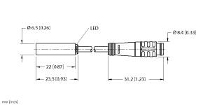 TURCK 4610090 / BI2-EH6.5K-AP6X-0.2-PSG3 Inductive Sensors
