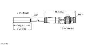 TURCK 4610096 / BI2-EH6.5K-AP6X-0.2-PSG3M Inductive Sensors