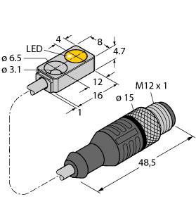 TURCK 1614096 / BI2-Q4.7-AN6X-0.2-RS4T Inductive Sensors