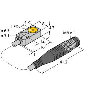 TURCK 1614005 / BI2-Q4.7-AP6X-0.3-PSG3M Inductive Sensors