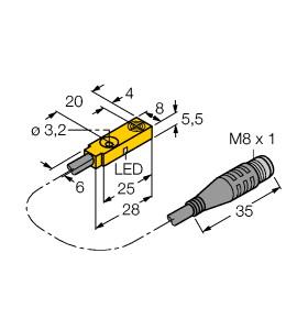 TURCK 1613087 / BI2-Q5.5-AP6X-0.2-PSG3F Inductive Sensors