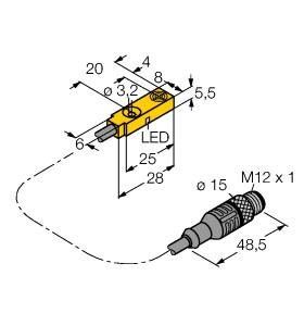 TURCK 1613094 / BI2-Q5.5-AP6X-0.2-RS4T Inductive Sensors