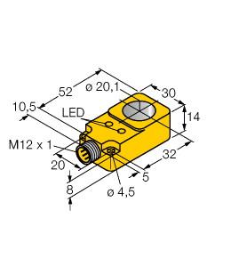 TURCK 1407320 / BI20R-Q14-AN6X2-H1141 Inductive Sensors