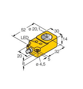TURCK 1406320 / BI20R-Q14-AN6X2 Inductive Sensors