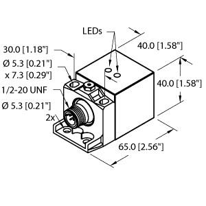 TURCK 4283296 / BI20U-CA40-ADZ30X2-B3131/S1590 W/BS 2.1 Inductive Sensors