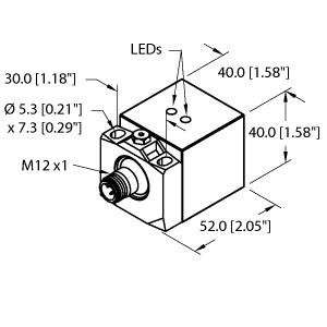 TURCK 1627296 / BI20U-CA40-AP6X2-H1141/S1591 W/BS2.0 Inductive Sensors