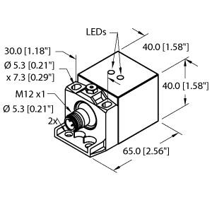 TURCK 1627790 / BI20U-CA40-RP6X2-H1143 W/BS2.1 Inductive Sensors