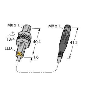 TURCK 46020321 / BI2U-EG08-AP6X-0.3-PSG3M Inductive Sensors