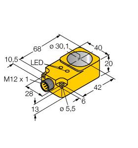 TURCK 1407503 / BI30R-Q20-AP6X2-H1741 Inductive Sensors
