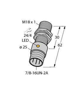 TURCK 4015204 / BI5-EM18-Y1X-B1341/S561 Inductive Sensors