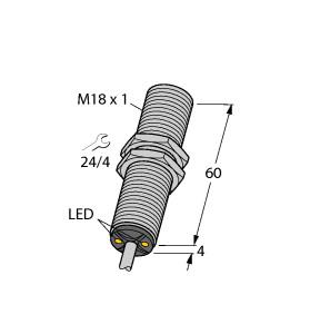 TURCK 4255096 / BI5-GT18-ADZ30X2 7M Inductive Sensors