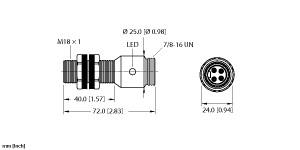 TURCK 46972 / BI5-P18-AN6X-B2341 Inductive Sensors