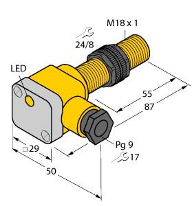 TURCK 4351290 / BI5-P18SK-RZ3X2 55MM Inductive Sensors