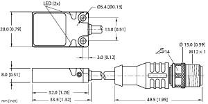 TURCK 1600801 / BI5-Q08-AP6X2/S34-1XOR-RS4 Inductive Sensors