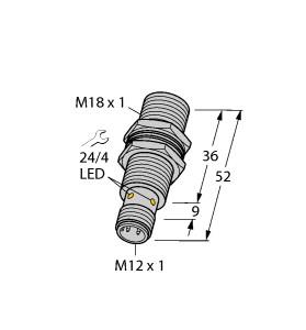 TURCK 1635250 / BI5U-MT18-AN6X-H1141 Inductive Sensors