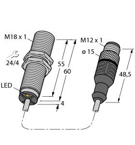 TURCK 4405049 / BI5U-MT18M-AD4X-0.3-RS4.23/XOR Inductive Sensors
