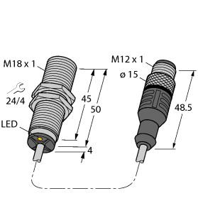 TURCK 4414574 / BI7-MT18H-AD4X-0.3-RS4.23T Inductive Sensors