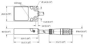 TURCK 1601687 / BI7-Q08-AN6X2-0.2-PSG3 Inductive Sensors