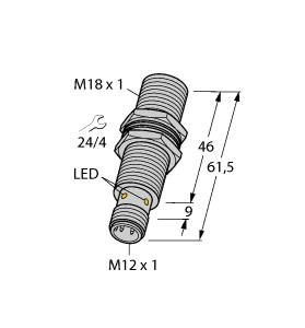 TURCK 1644771 / BI8U-EM18M-AP6X2-H1141/S1589 Inductive Sensors