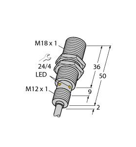 TURCK 1634911 / BI8U-EM18WD-AP6X 7M Inductive Sensors