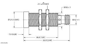 TURCK 1644788 / BI8U-MT18M-AP6X2-H1141/S1610 Inductive Sensors