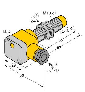 TURCK 4331500 / NI10-G18SK-AZ3X2 55MM Inductive Sensors