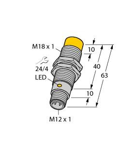 TURCK 1645145 / NI12U-M18-AP6X2-H1141 Inductive Sensors