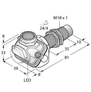 TURCK 1634763 / NI15U-EM18WDTC-AP6X Inductive Sensors